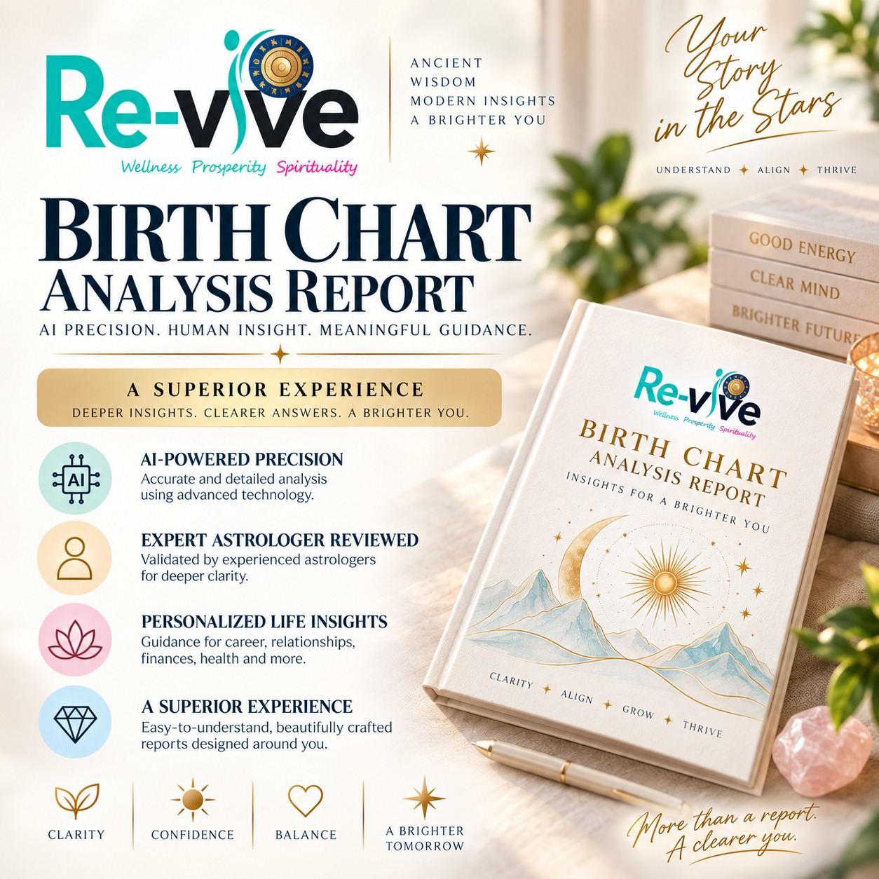birth chart analysis report: ai precision. human insight. meaningful guidance.